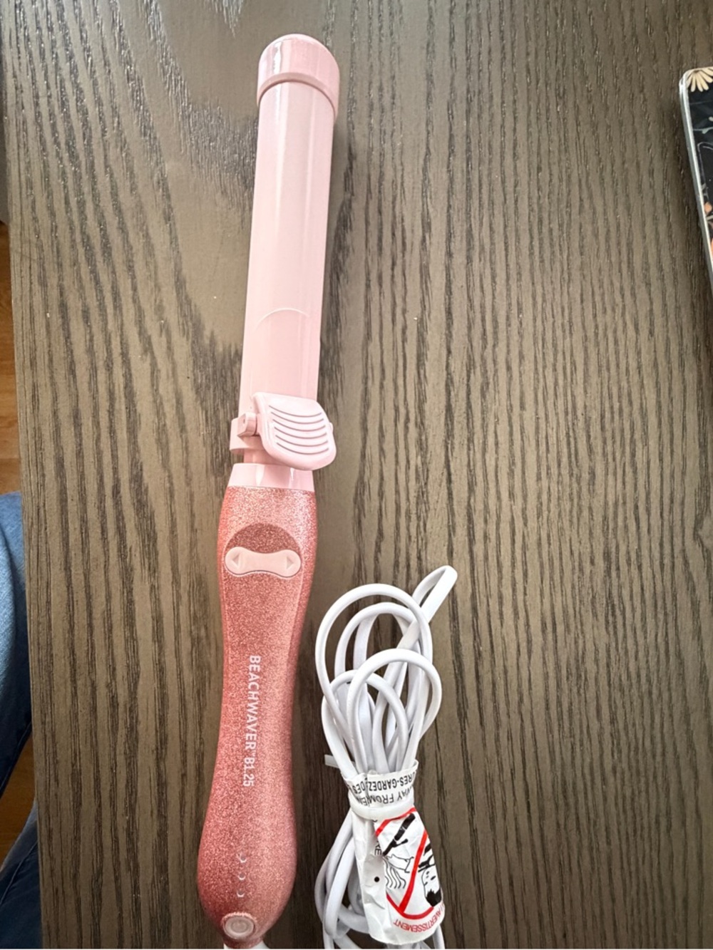 The Beachwaver Co. Pink Glitter 1" Curling Iron